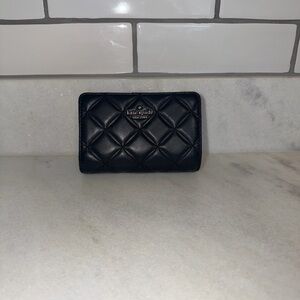 Kate Spade Black Natalia Quilted Bifold Wallet